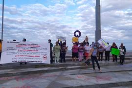 Maestros jubilados y pensionados se manifestaron en el puerto de Veracruz contra la Suprema Corte de Justicia de la Nación 