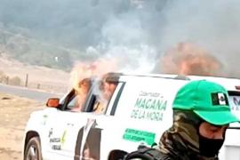 Prenden fuego a vehículo de Partido Verde en Michoacán
