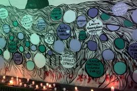 Inauguran con gritos de justicia un mural feminista en Xalapa