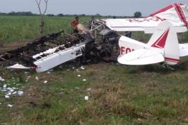 Dos lesionados tras desplome de avioneta en Cosamaloapan