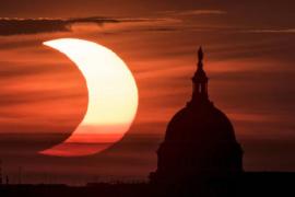 Deja eclipse anular, ante todo, imágenes de un sol menguante