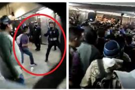 Se arma pelea campal en Metro Línea A, estación Pantitlán