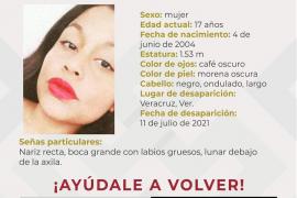 Reportan desaparecida a jovencita de 17 años en Veracruz