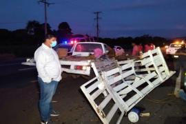 Jornaleros sufren accidente en carretera de Veracruz