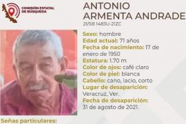 Reportan desaparición de adulto mayor en Veracruz