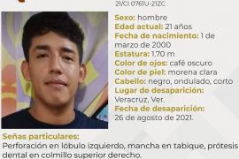 Desaparece joven de 21 años en Veracruz