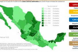 México reporta 3 millones 619 mil 115 casos de Covid-19 