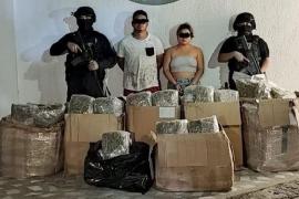 Decomisan 65 kilos de marihuana y detienen a dos en Playa del Carmen